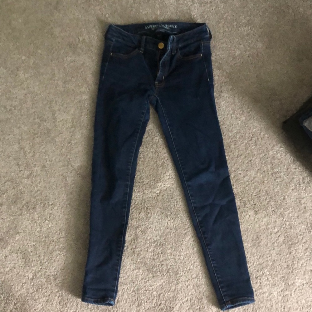 AE dark jeggings